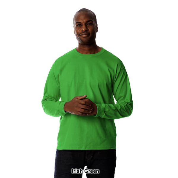 Mens Gildan® Classic Long Sleeve Ultra Cotton Crew Neck Tee