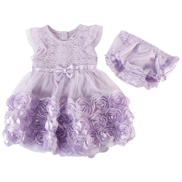 Baby Girl &#40;12-24M&#41; Nannette Rosette Dress w/ Bloomers - image 