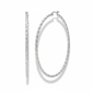 Saffron 60mm Stainless Steel Twisted Hoop Earrings - image 3