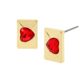 Betsey Johnson Envelope & Pave Heart Stud Earrings