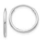 Gold Classics&#40;tm&#41; 14kt. 14mm White Gold Endless Hoop Earrings - image 1