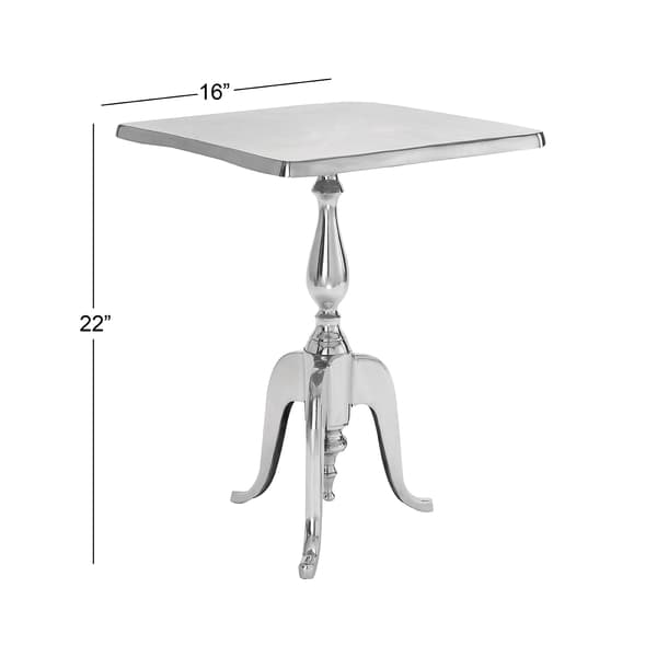 9th & Pike&#174; Silver Aluminum Tapered Accent Table