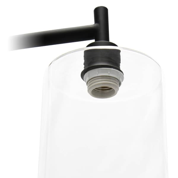 Simple Designs Modern Iron Lantern Floor Lamp w/Glass Shade
