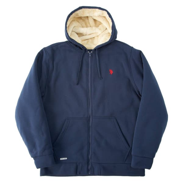 Mens U.S. Polo Assn.(R) Solid Sherpa Hoodie - image 