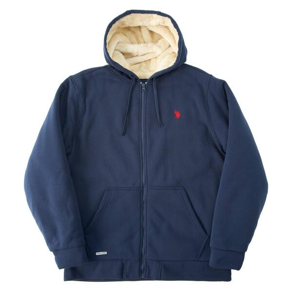 Mens U.S. Polo Assn.(R) Solid Sherpa Hoodie - image 