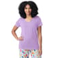Plus Size HUE(R) Short Sleeve V-Neck Pajama Tee - image 1