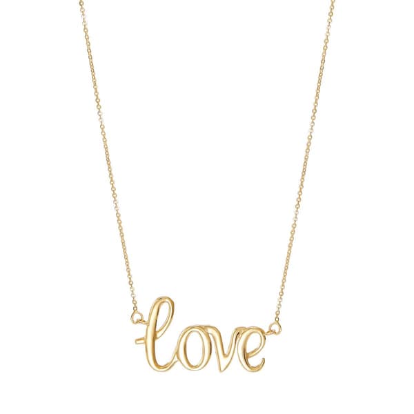 Gold Classics(tm) 14kt. Yellow Gold Love Cable Chain Necklace - image 