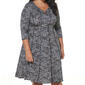 Plus Size Sami & Jo 3/4 Sleeve V-Neck Seamed Dress - image 3