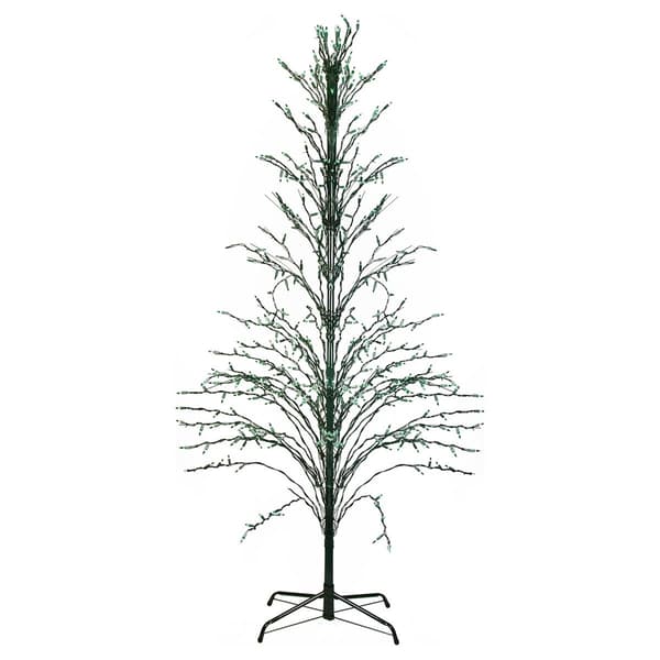 Northlight 9ft. Black Pre-Lit Artificial Cascade Christmas Tree - image 