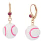 Betsey Johnson Baseball Drop Earrings - image 1