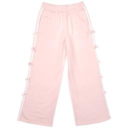 Girls (7-16) No Comment Bow Side Stripe Wide Leg Pants