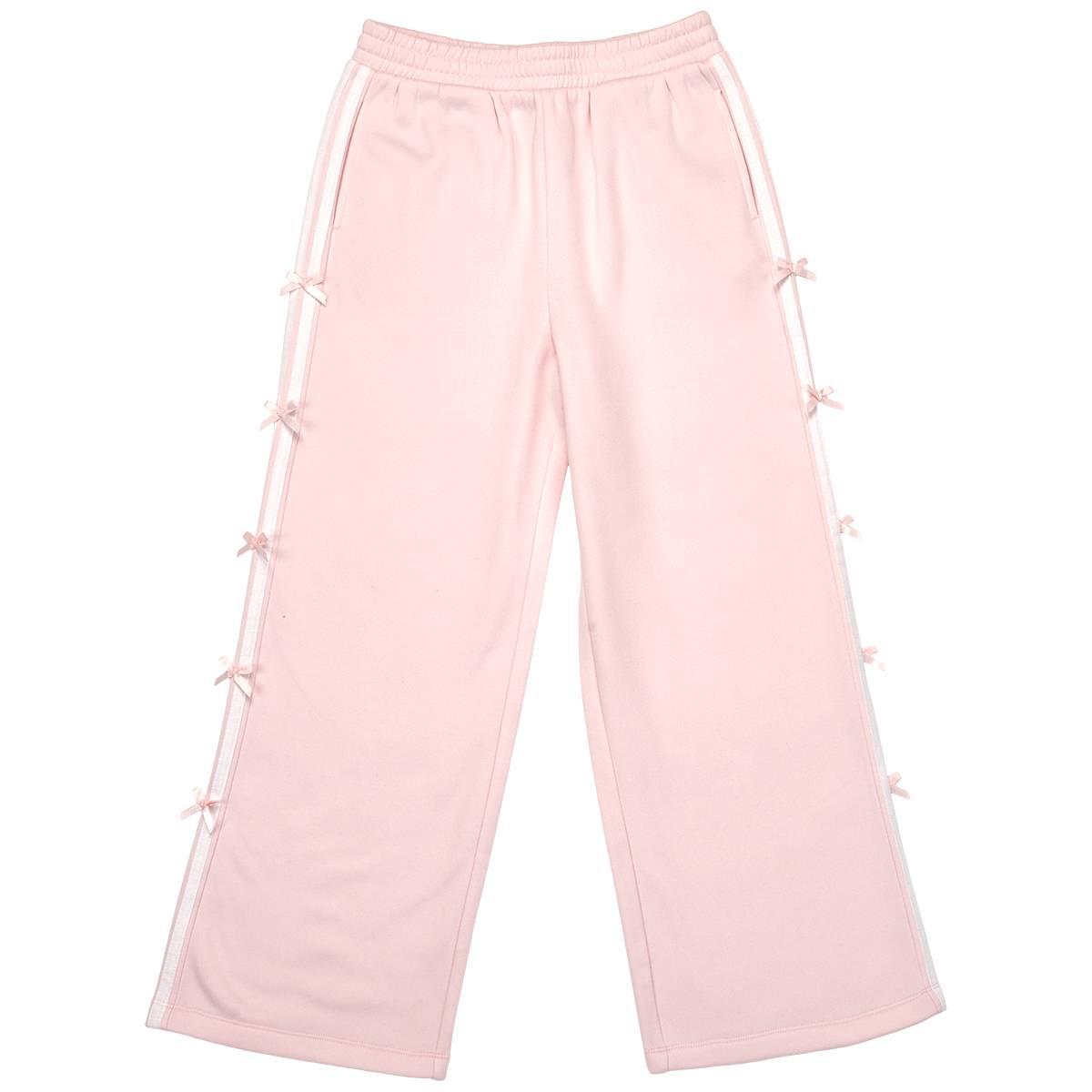 Girls (7-16) No Comment Bow Side Stripe Wide Leg Pants