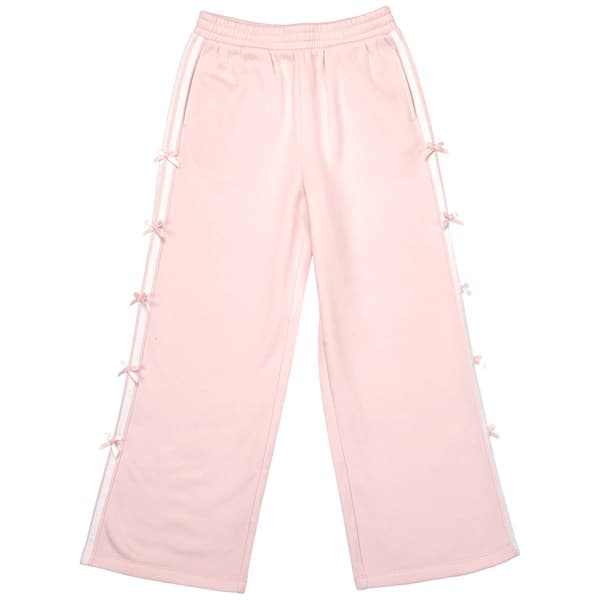 Girls (7-16) No Comment Bow Side Stripe Wide Leg Pants - image 
