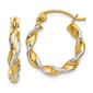 Gold Classics(tm) 16mm Two-Tone Twist Hoop Earrings - image 1
