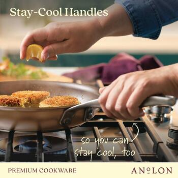 Anolon Ascend Hard Anodized Nonstick Stir Fry Pan, 10-Inch