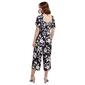 Womens Luxology Short Sleeve Square Neck Floral Jumpsuit - image 2