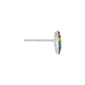 Sterling Silver Rainbow Pave Crystal Heart Stud Earrings - image 2