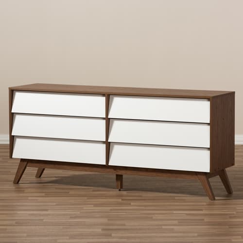 Baxton Studio Hildon 6 Drawer Dresser