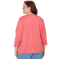 Plus Size Alfred Dunner Austin 3/4 Sleeve Etched Floral Blouse - image 2