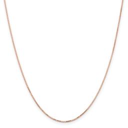 Gold Classics(tm) .95mm. 14kt. Rose Gold Box Chain Necklace