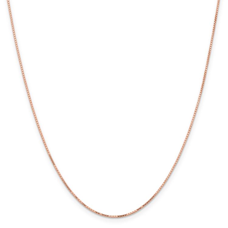 Gold Classics(tm) .95mm. 14kt. Rose Gold Box Chain Necklace