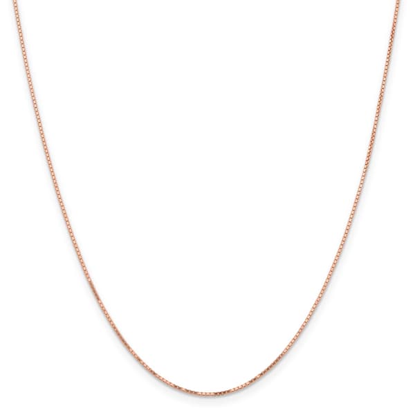 Gold Classics&#40;tm&#41; .95mm. 14kt. Rose Gold Box Chain Necklace - image 