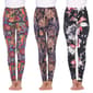Womens White Mark 3 Pack Paisley And Floral Leggings - image 1