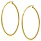Gianni Argento 25mm Thin Gold Plated Shiny Hoop Earrings - image 1