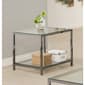 Coaster Ontario Black Nickel End Table with Glass Shelf - image 1