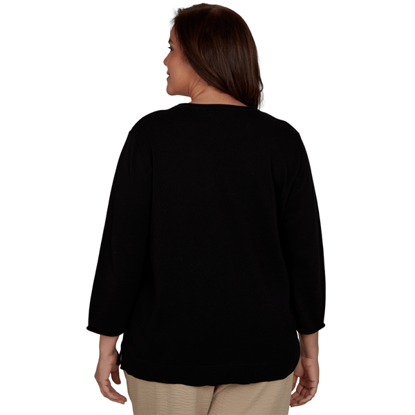 Plus Size Alfred Dunner Travel Advisory Color Block Sweater
