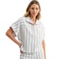 Womens CITY BLUES Short Wide Sleeve Stripe Blouse - image 1