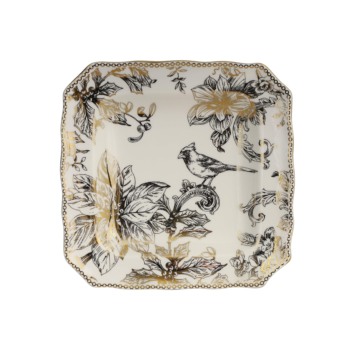 222 Fifth Christmas Lane Electroplate 12pc. Dinnerware Set