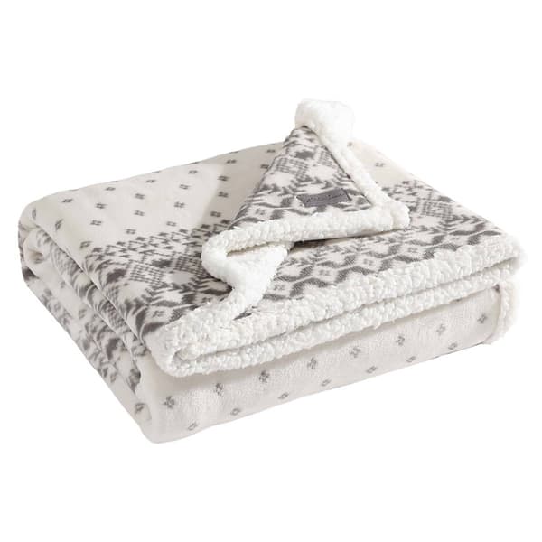 Eddie Bauer Fair Isle Peak Plush-Fleece Throw