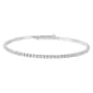 Athra Silver Plated Single Row Clear Crystal Coil Bracelet - image 1