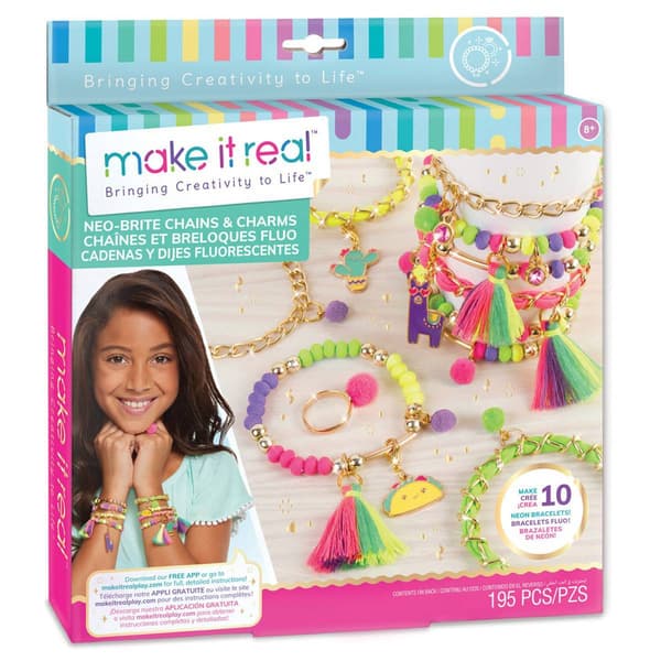 Make It Real(tm) Neo-Brite Chains & Charms Bracelet Kit - image 