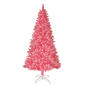 Puleo International 6.5ft. Pre-Lit Pink Pine Christmas Tree - image 1