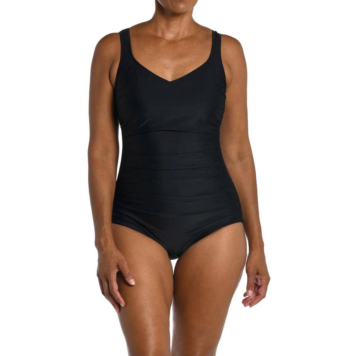Womens Maxine Solid Off The Shoulder Maillot