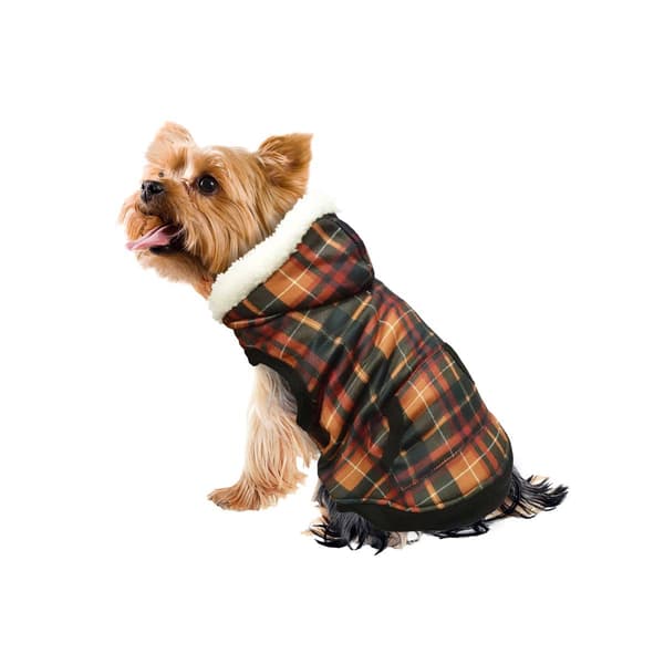 Best Furry Friends Cider Plaid Pet Hoodie - image 