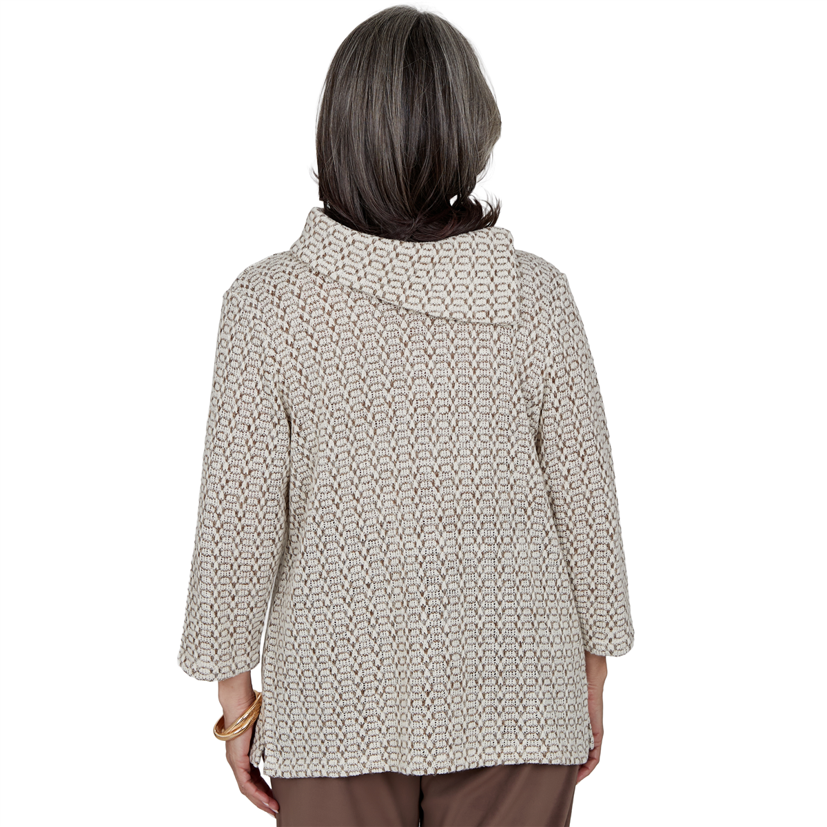Womens Alfred Dunner Luxe Be A Lady Cowl Neck Sweater