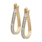 Gianni Argento Diamond Accent Twisted Hoop Earrings - image 1
