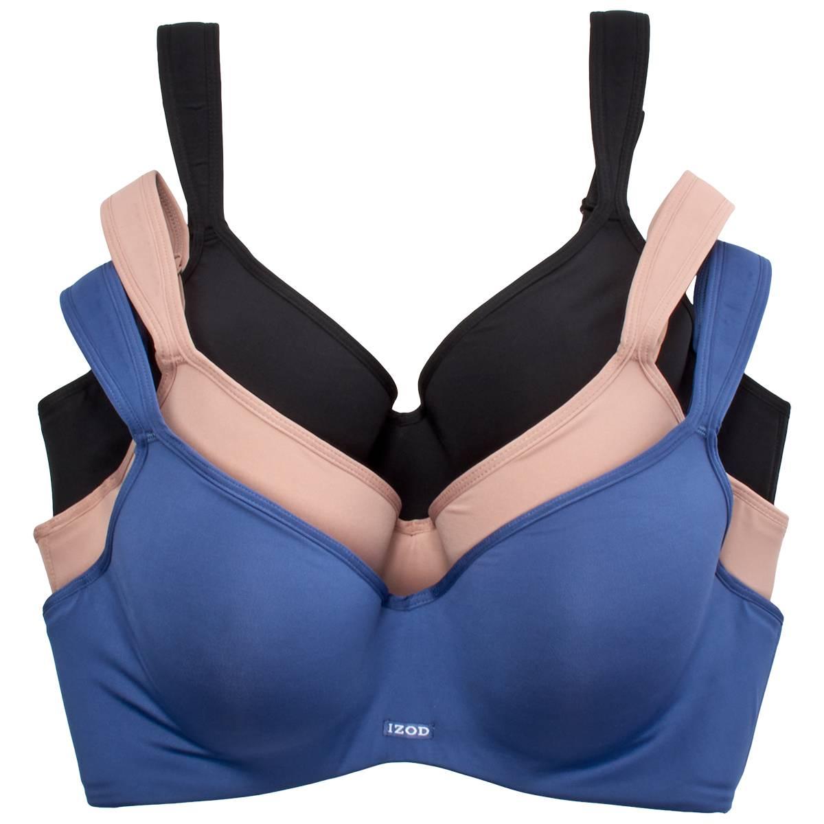 Open Video Modal for Plus Size Juniors IZOD 3pk Hidden Wire Free Bras-503054XABV