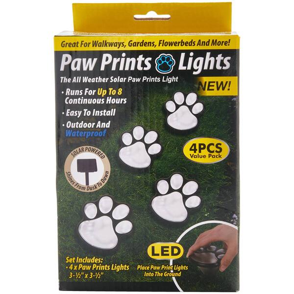 Paw Print Solar Lights - Set of 4 - image 