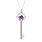 Gemstone Classics&#40;tm&#41; Alexandrite Diamond Key Pendant - image 1