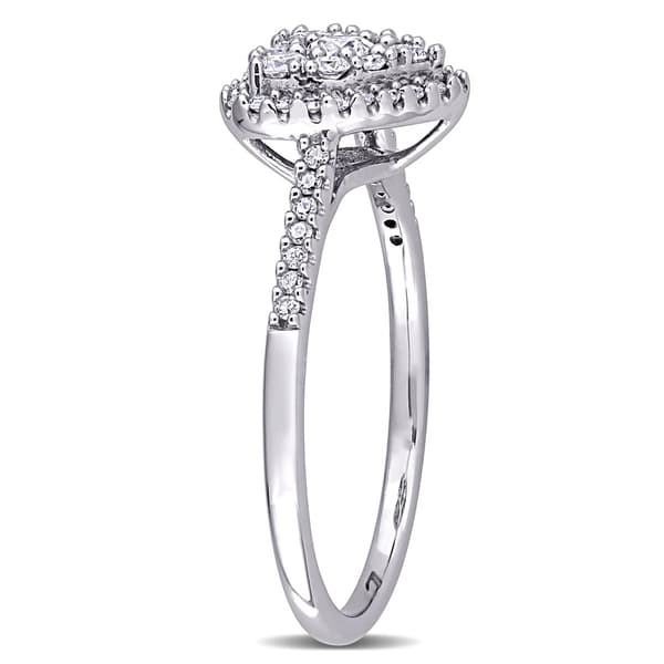 Diamond Classics™ 10kt. White Gold 1/2ctw. Diamond Heart Ring