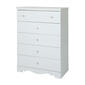 South Shore Crystal 5-Drawer Chest - White - image 1
