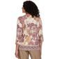 Petite Alfred Dunner Union Square 3/4 Sleeve Floral Blouse - image 2