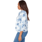 Womens Ruby Rd. French Riviera Floral Toile Denim Jacket - image 4