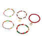 Holiday Beaded 5pc. Stretch Bracelet Set w/ Charms - image 1