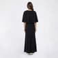 Womens Connected Apparel Capelet V Neck Crepe Evening Gown - image 2