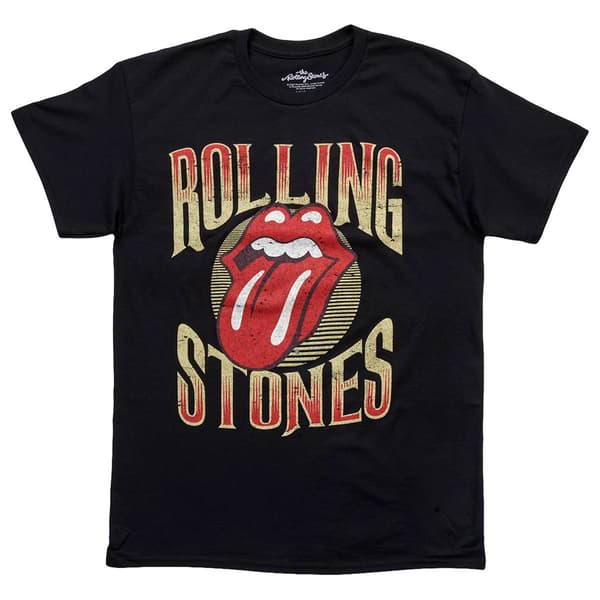 Young Mens Rolling Stones Short Sleeve Graphic Tee - Black
